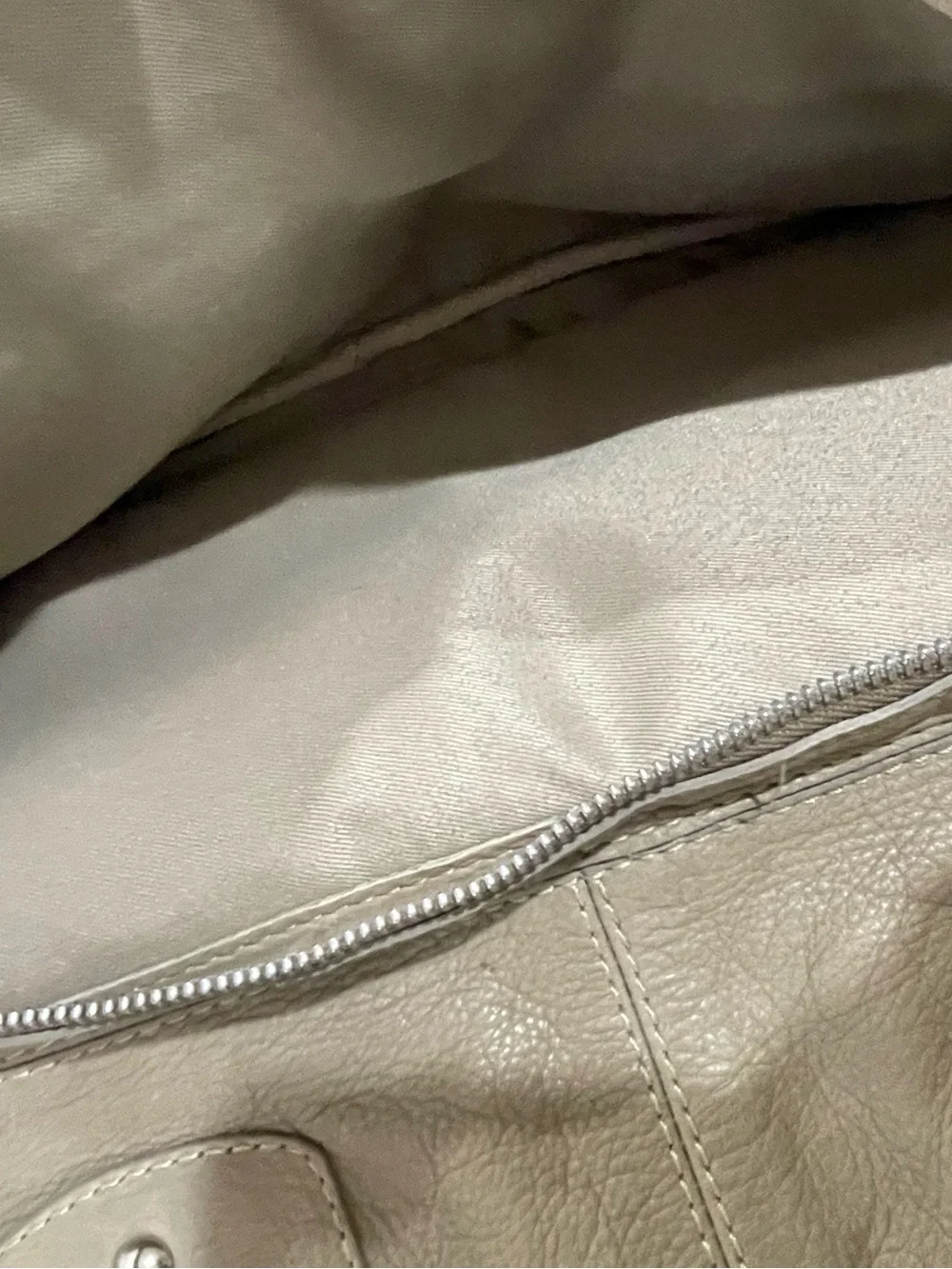 Valentina Leather Weekender Bag in Taupe Distressed Leather